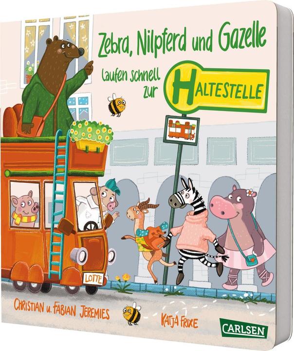 Actual product image Zebra, hippo and gazelle run quickly to the... Stop! (German)