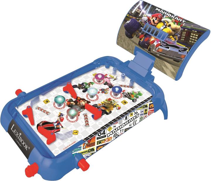 Lexibook Mario Kart elektronischer Flipper mit Licht- und Geräuscheffekten (Deutsch, Englisch, Französisch, Italienisch)