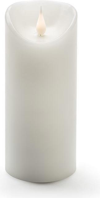 Produktbild Konstsmide LED Echtwachskerze, weiss, mit 3D Flamme, Ø 7, 5 cm, Höhe: 17, 5 cm, mit 4h und 8h Timer (1 x)