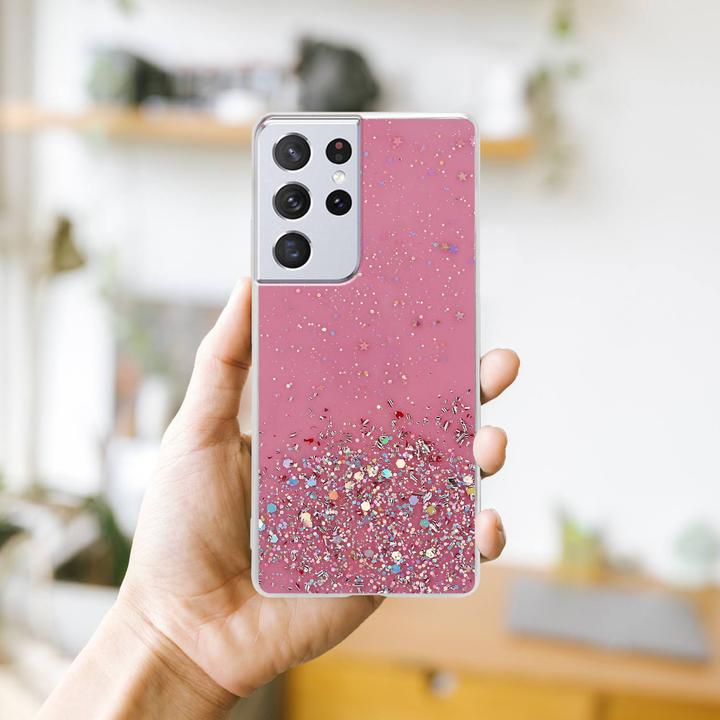 Actual product image Cadorabo TPU cover sparkling glitter (Samsung Galaxy S21 Ultra)
