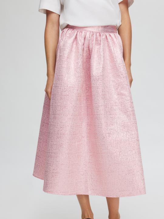 Actual product image Selected Femme Metallic Jacquard Maxi Skirt (36)