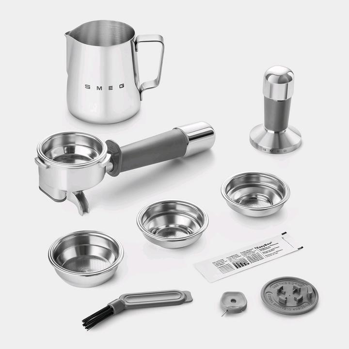Produktbild Smeg EGF03WHEU Espressomaschine mit Mahlwerk Weiss 50's Style