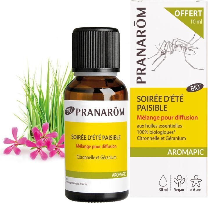 Actual product image Pranarom AROMAPIC - Duftöl-Mischung "Friedlicher Sommerabend" Bio (Body milk, 30 ml)