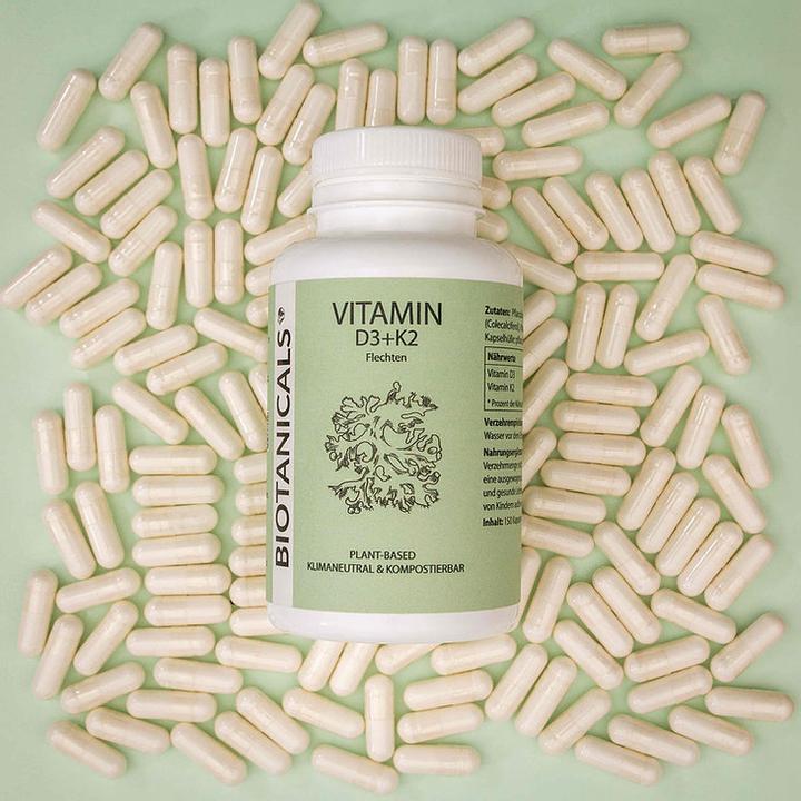 Actual product image Biotanicals Vitamin D3 + K2 150 capsules (150 Piece, Capsules, 86 g)