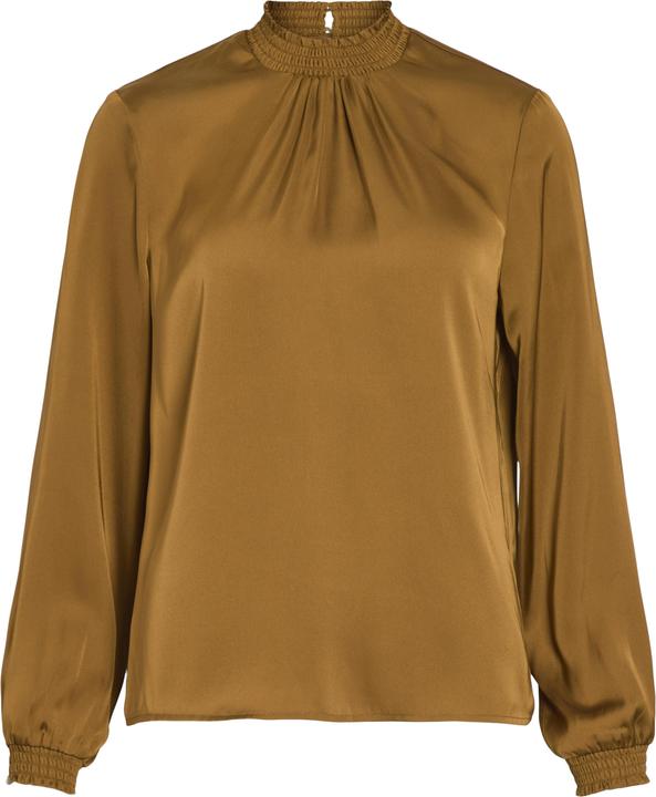 Vila High Neck Oberteil mit langen Ärmeln