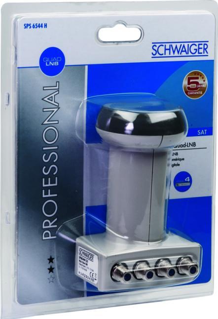 Produktbild Schwaiger SPS6544 - Satellitenantennen-Umwandler (Quad LNB)