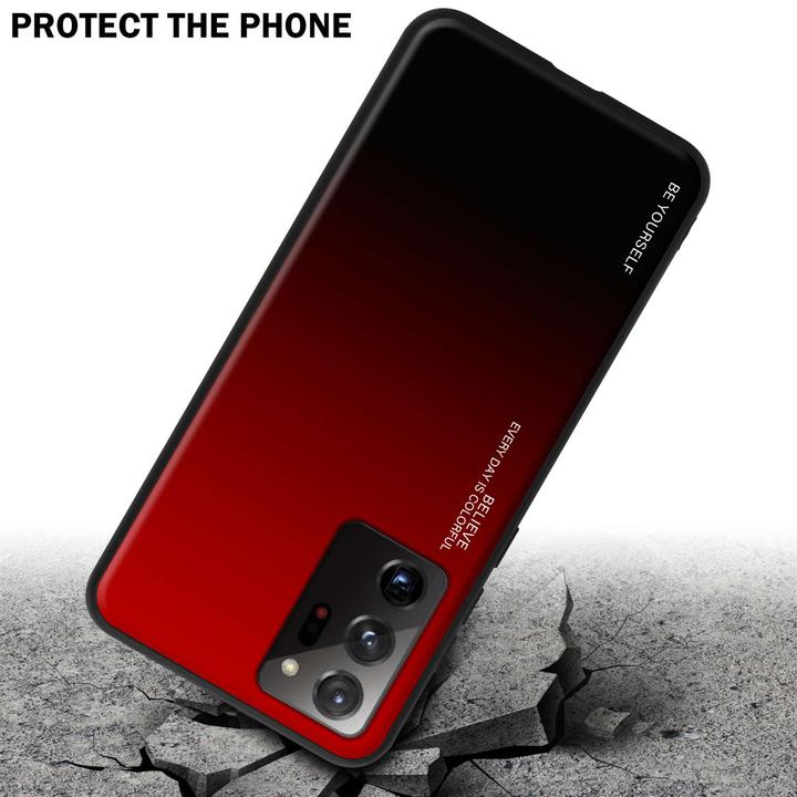 Actual product image Cadorabo Bumper Case for Samsung Galaxy NOTE 20 ULTRA TPU 2 Farben Glas (Samsung Galaxy Note 20 Ultra)