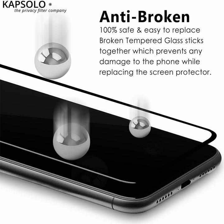 Actual product image Kapsolo Display protection glass - full-surface display protection with rounded edges - Temperg (10 Piece, Apple iPhone 11 Pro)