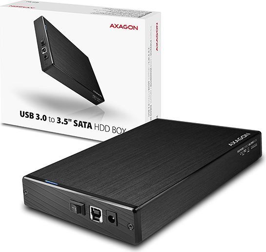 Image du produit Axagon EE35-XA3 - Boîtier pour disque dur - 3.5 pouces - SATA - Serial ATA II - Serial ATA III - 5 Gb (3.5")