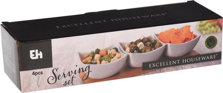 Actual product image Excellent Houseware Serving Set Porcelain 4pcs Whi