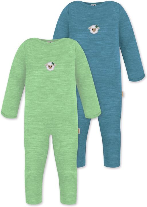 Normani 2er Pack Baby Merino Strampler „Tangoio" - 9595