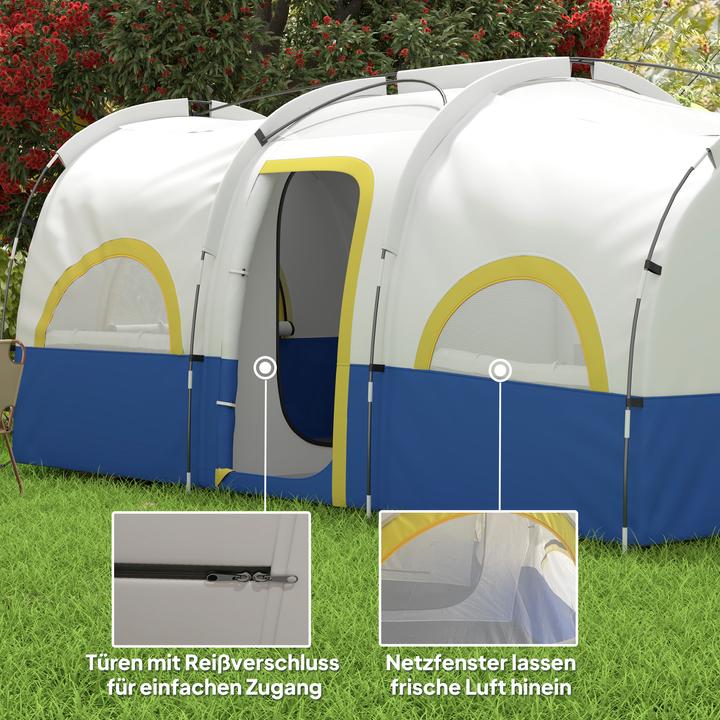 Produktbild Outsunny Campingzelt Oxfordstoff, Fiberglas Dunkelblau+Weiss (6 Personen)