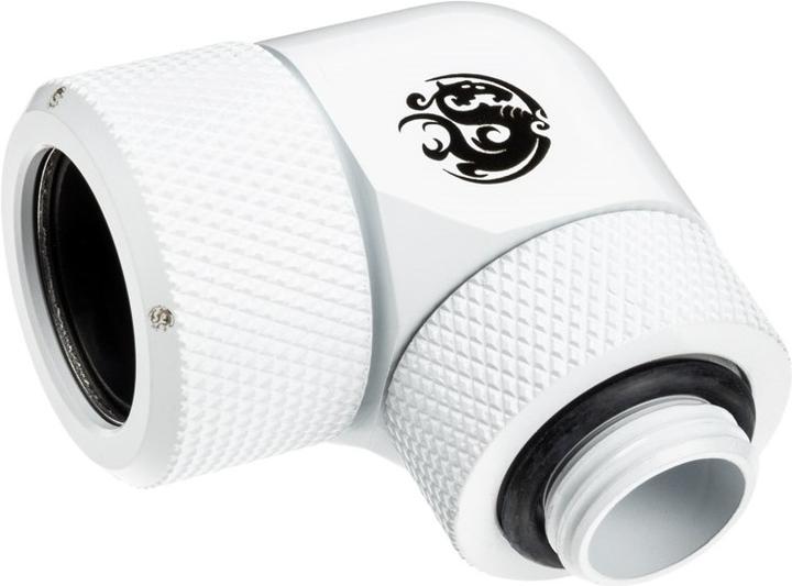 Actual product image Bitspower Advanced Multi-Link Adapter Connection 90 degree G1/4 inch male to 16mm female hardtube - rotatable