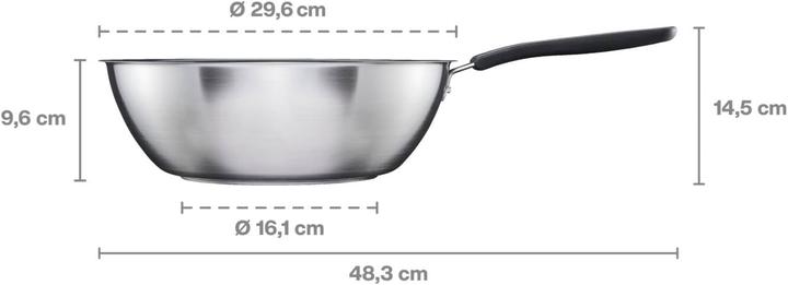 Actual product image Fiskars PAN WOK FF 28CM CERAMIC COATED 1072313 (28 cm, Wok, Stainless steel)