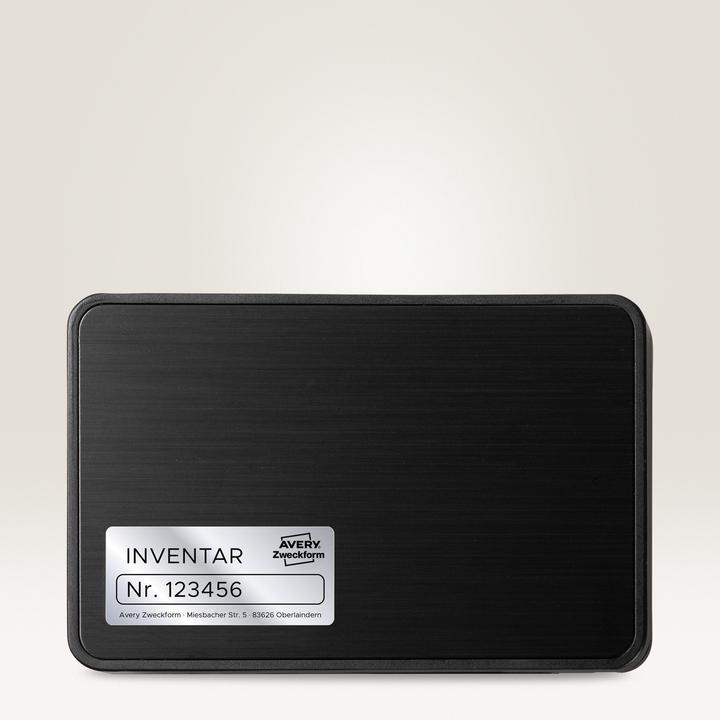 Actual product image Avery Type label