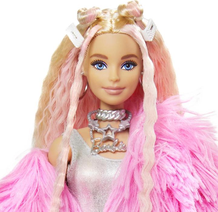 Produktbild Barbie Extra Doll - Flauschige rosa Jacke