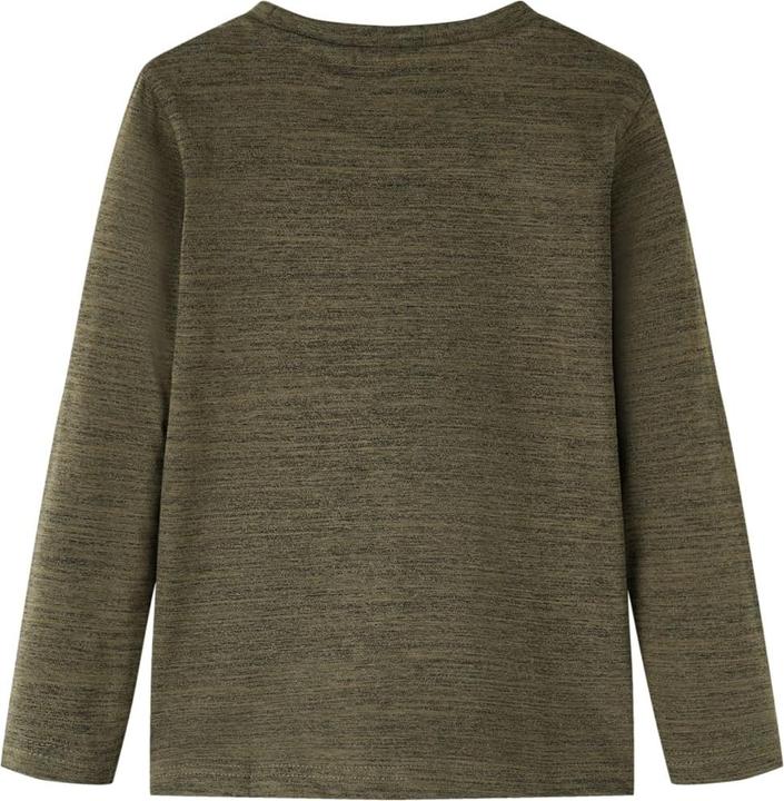 Image du produit VidaXL Tee-shirt manches longues enfant kaki foncé mélangé 116,Matière : 80 (116)