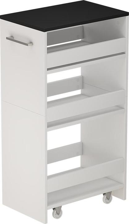 Image du produit Vicco Étagère roulante Rivo, blanc/anthracite, 30 x 84.8 cm