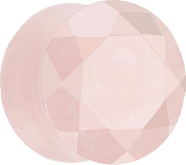 Immagine prodotto Star Piercing Pietra di quarzo rosa sfaccettato a spina svasata (senza ottone, Mnerale)