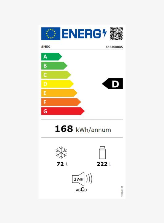 Energy Label Smeg FAB30RRD5 (294 l)