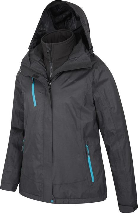 Actual product image Mountain Warehouse Womens/Ladies Bracken Extreme 3 in 1 Waterproof Jacket (40 D)