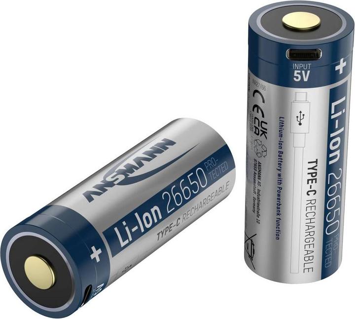 Image du produit Ansmann Type-C Rechargeable (1 pcs, 26650, 5100 mAh)