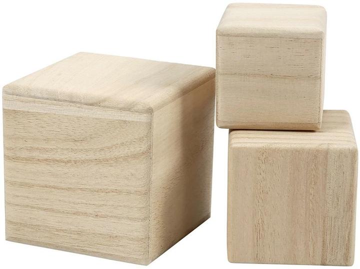 Actual product image Creativ Company Houten Kubussen, Set van 3