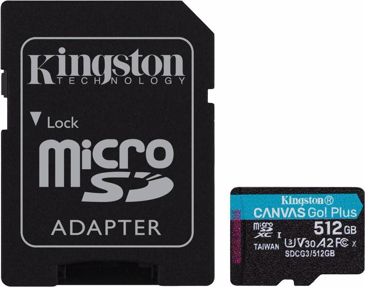 Kingston Canvas Go Plus (512 GB, microSDXC, U3, UHS-I)