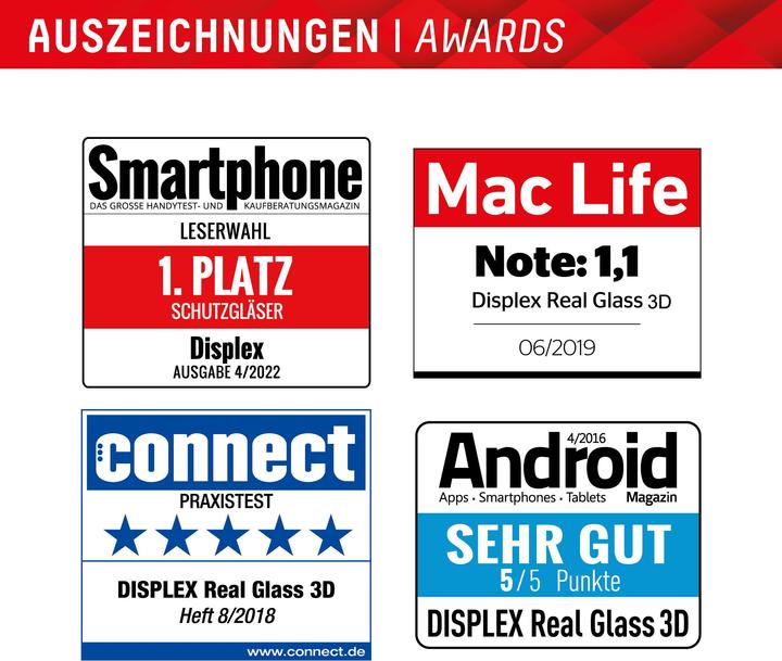 Actual product image Displex Real Glass, Full Cover Panzerglas (1 Piece, Samsung Galaxy A35, Samsung Galaxy A55)