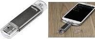 Produktbild Hama Laeta Twin (16 GB, Micro USB, USB-A, USB 3.0)
