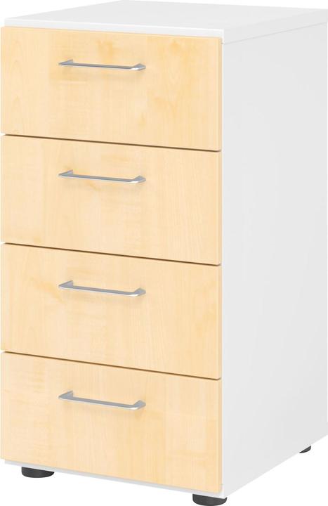 Immagine prodotto Scaffale 2OH, 4 cassetti, BS bianco/acero
