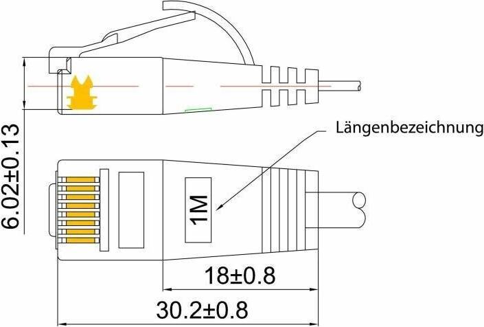 Image du produit Wirewin Câble réseau (U/FTP, CAT6, 0.15 m)