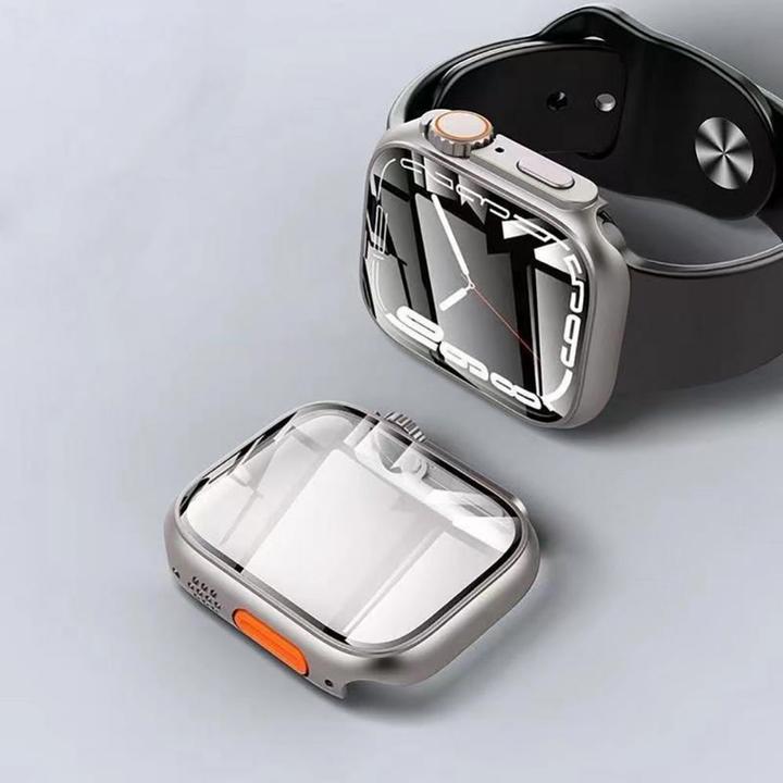 Actual product image Tech-Protect Defence360 case for Apple Watch 4 / 5 / 6 / SE (44mm) - black and orange