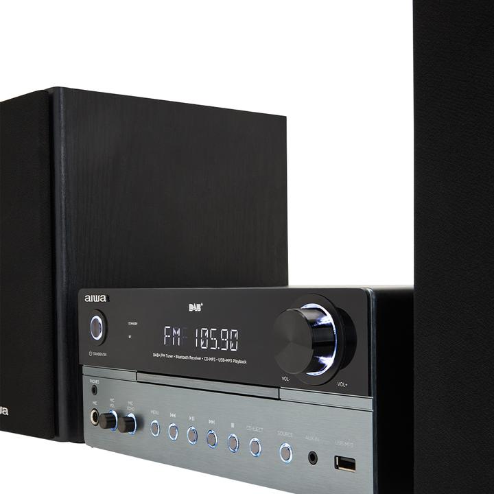 Productafbeelding Aiwa MSBTU-700 mikrojärjestelmä, hopea (Bluetooth, CD Speler, 1x 25 W)