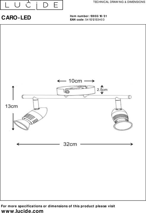 Image du produit Lucide Carpo (350 lm, GU10)