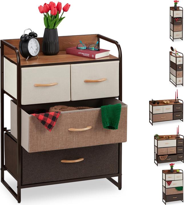 Produktbild Relaxdays Schubladenschrank (58 x 31.5 x 100 cm)