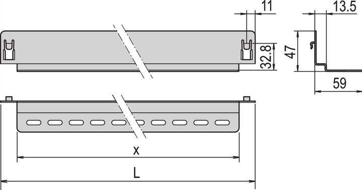 Produktbild Schroff Gleitschiene - 19"GLEITSCHIENEN-SET 600T 2X