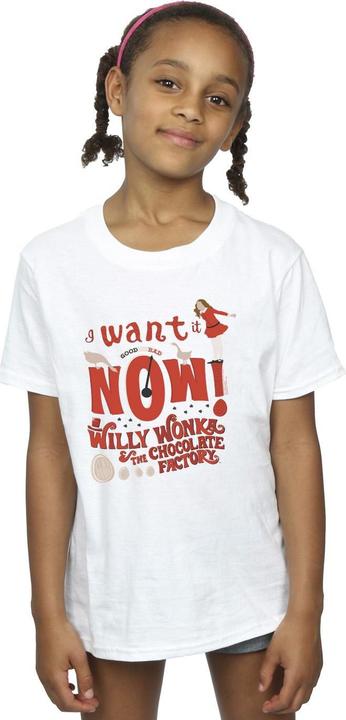 Immagine prodotto Willy Wonka & the Chocolate Factory Verruca Salt I Want It Now Maglietta Ragazze (140, 146)
