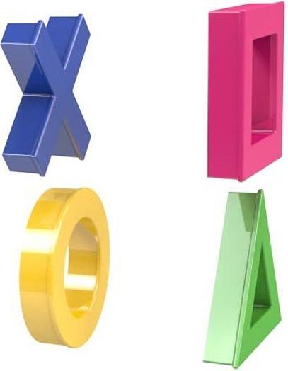 Immagine prodotto Dahle Set di magneti Mega Magnet Mini, 1 x ogni croce, cerchio, triangolo, quadrato, 45 x 45 mm (L x A) (4 x)