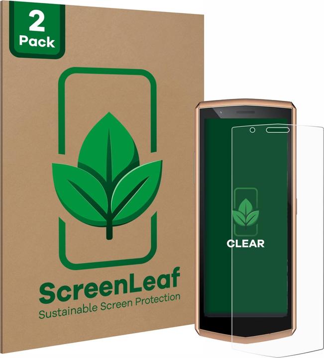 Actual product image ScreenLeaf Protective film sustainable screen protector screen protector film clear transparent (2 Piece, Cubot Pocket 3)