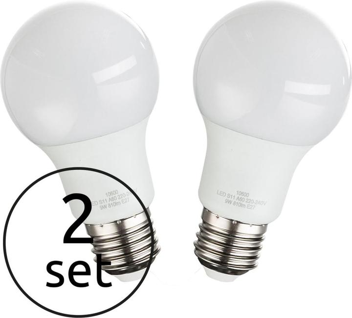 Globo Illuminante LED in alluminio 2xE27 LED (E27, 9 W, 810 lm, 2 x, F)