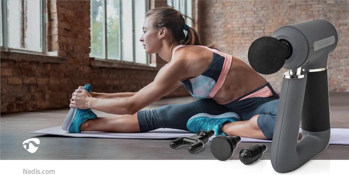 Produktbild Nedis Sport-Massagepistole Batteriebetrieben Eingebautes Lithium Ion Wiederaufladbar 6 Massagemodi U