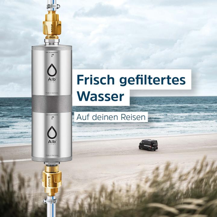 Produktbild Alb filter FUSION Active+Nano Trinkwasserfilter | Camping-Set: Travel, Edelstahl Natur
