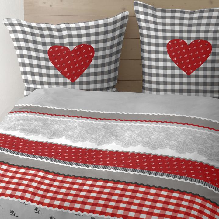 Actual product image Casatex Herz-Karo (Bedding set, 155 x 220 cm, 80 x 80 cm)