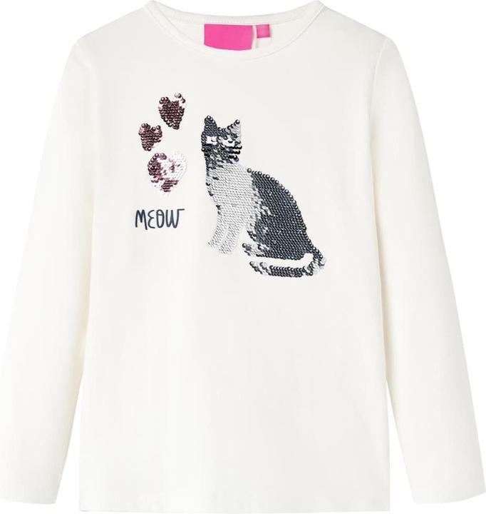 Produktbild VidaXL Kinder-Langarmshirt Ecru 116,Material: 95 % Baumwolle. 5 (116)