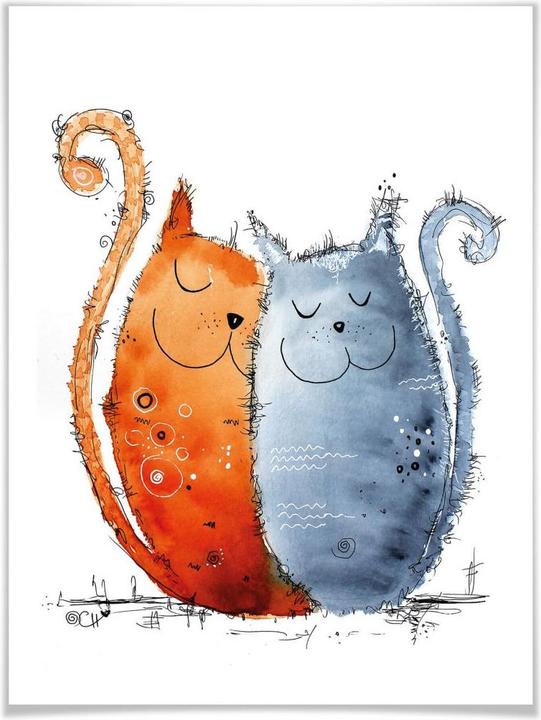 Actual product image Trenddeko Hagenmeyer - Cats in love (60 x 80 cm)