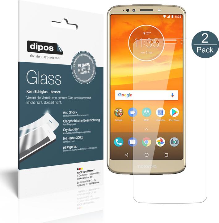 Actual product image Dipos Screen Protector Anti-Shock (2 Piece, Motorola Moto E5 Supra)