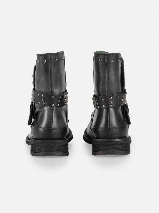 Produktbild Felmini GREDO D905 Bikerstiefel mit dekorativen Nieten entlang des Schafts und Schnallenriemen, mit einem Vi (41)