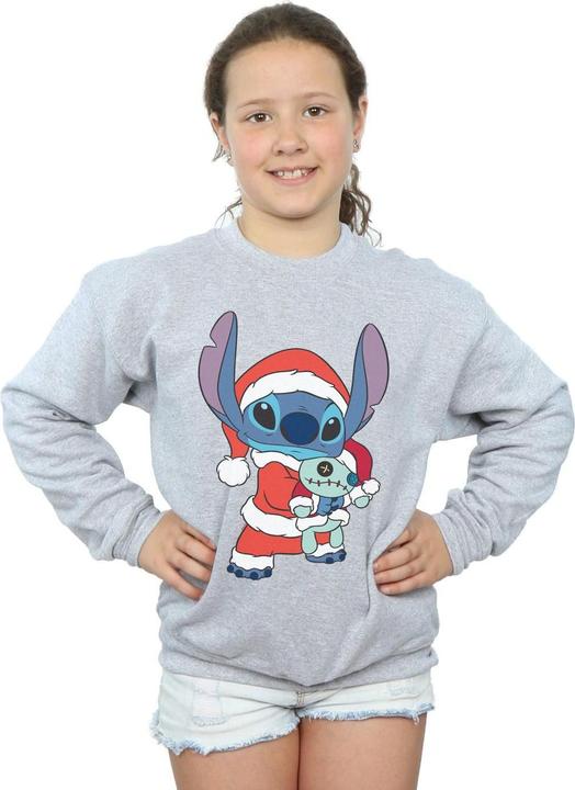 Actual product image Disney Girls Lilo And Stitch Stitch Christmas Sweatshirt (116)