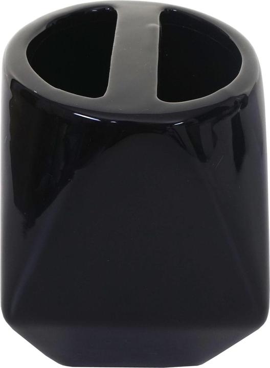 Immagine prodotto Swisshandel24 Set da bagno da 5 pezzi, set WC Accessori da bagno, ceramica - nero